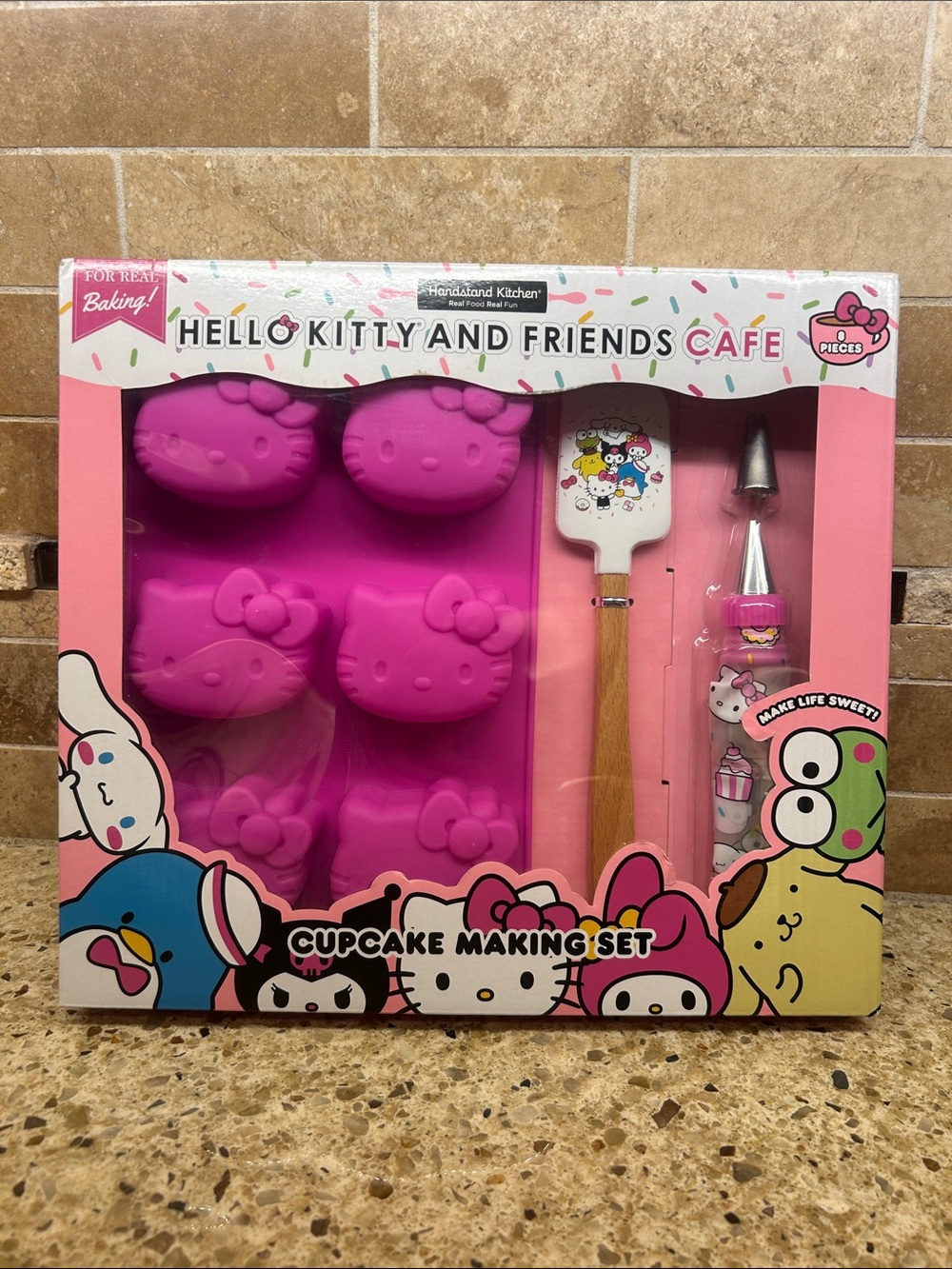 Hello Kitty Pink Silicone Cupcake Mold & Baking Tool Set
